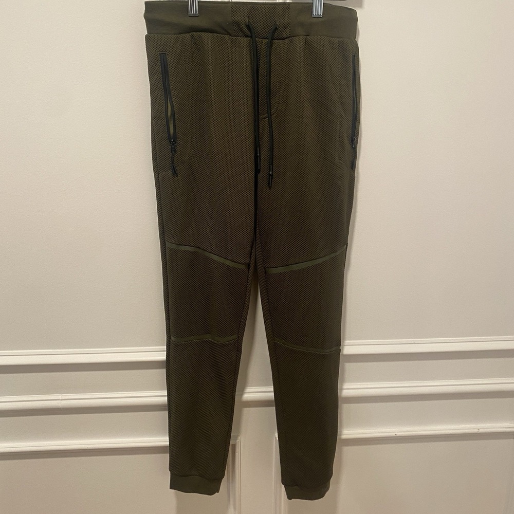 Zyia Active Olive‎ Green Textured Women's Joggers Size S Athletic Activewear EUC